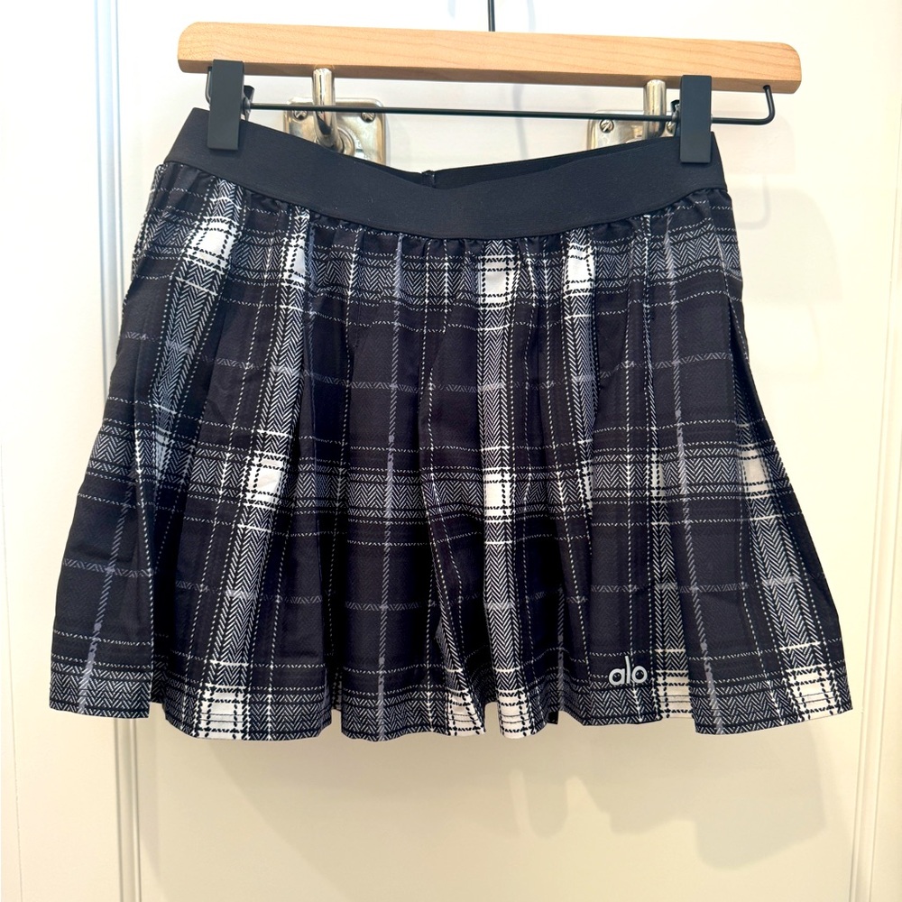 Alo plaid tennis skirt